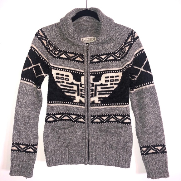 Zip-Up Grey/White Knit Sweater - Aritzia inspired - Picture 1 of 1